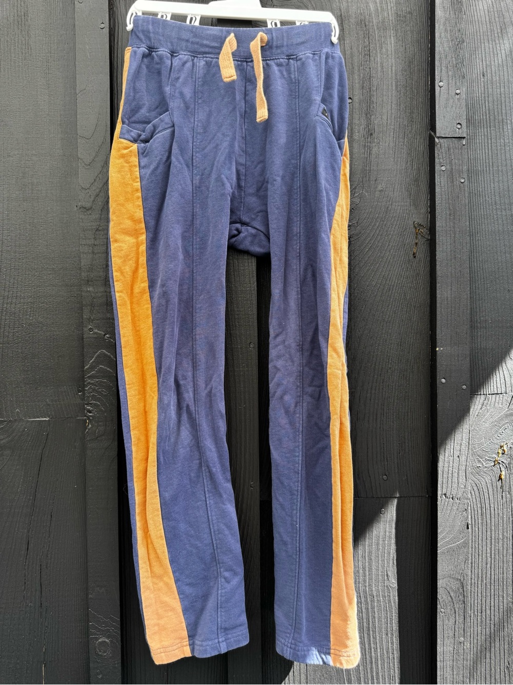 A Monday (Danish brand) Kids Navy and Mustard Two-Tone Jogger Sweatpants